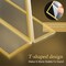 18 Pack 5x7 Acrylic Sign Holder Gold Frame Set – Double Sided Clear Table Number & Menu Display Stands for Wedding, Party, Restaurant, Office & Event Tabletop Decor